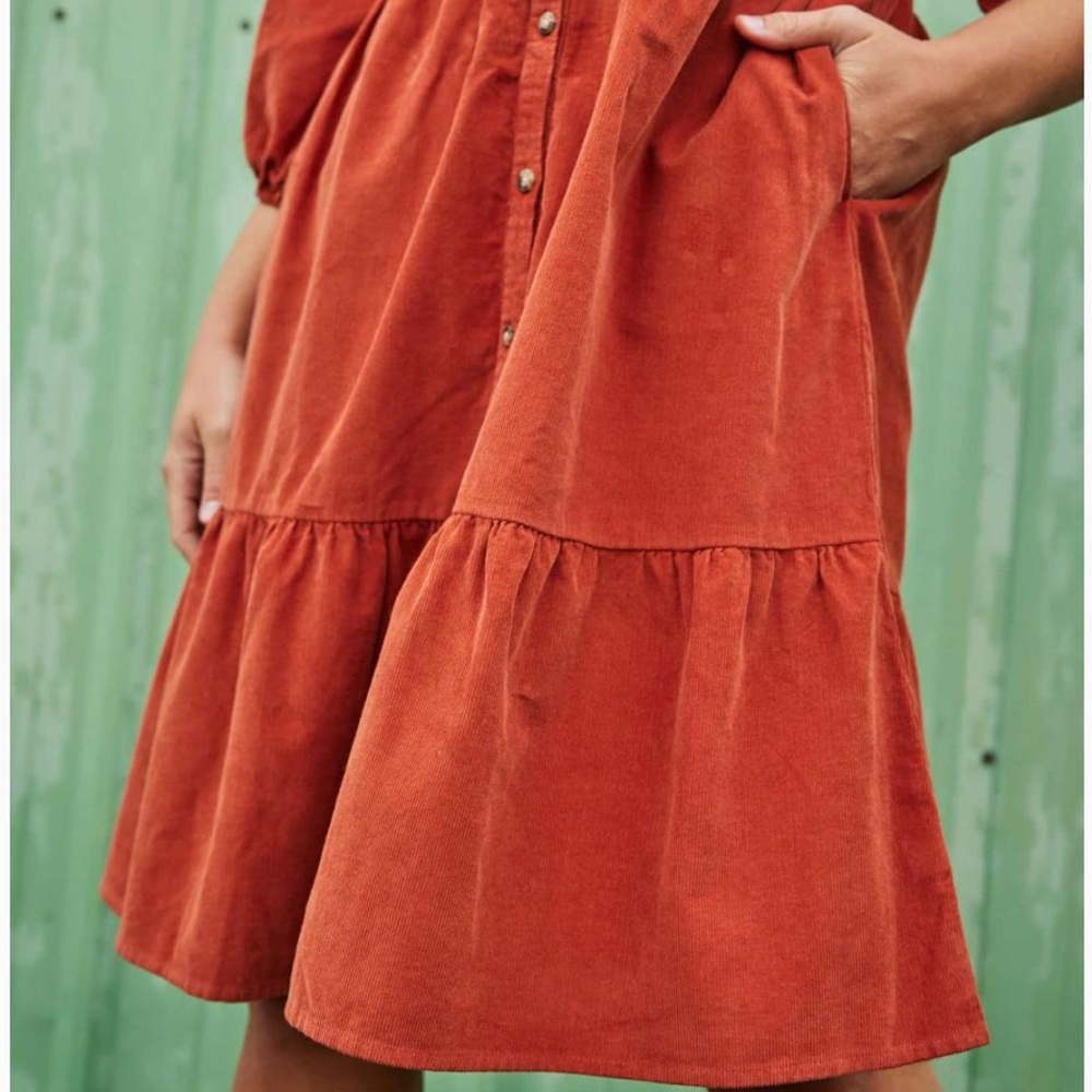 Toad & co scouter cord tiered dress - Picture 4 of 5